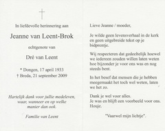 Jeanne Brok Dré van Leent