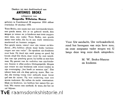 Antonius Brokx Margaretha Wilhelmina Muscus