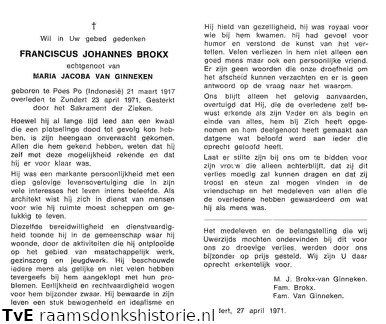 Franciscusd Johannes Brokx Maria Jacoba van Ginneken