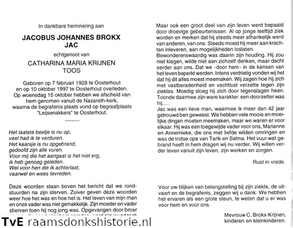 Jacobus Johannes Brokx Catharina Maria Krijnen