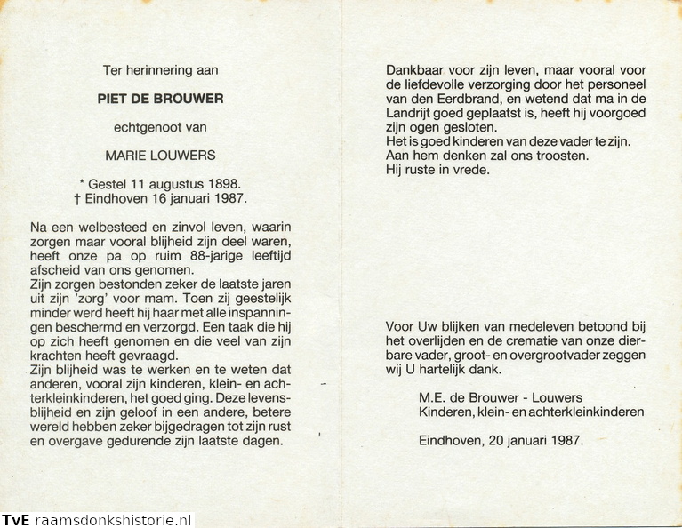 Piet de Brouwer Marie Louwers