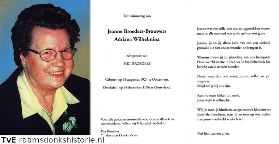 Adriana Wilhelmina Brouwers Piet Broeders