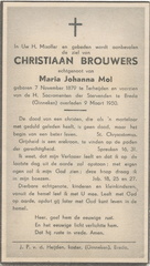 Christiaan Brouwers Maria Johanna Mol