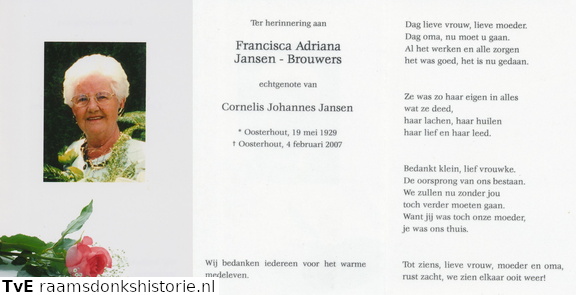 Francisca Adriana Brouwers Cornelis Johannes Jansen