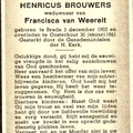 Henricus Brouwers Francisca van Weerelt