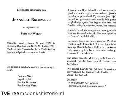 Jeanneke Brouwers Bert van Weert