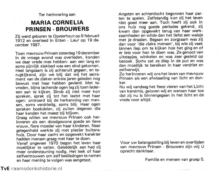 Maria Cornelia Brouwers Prinsen