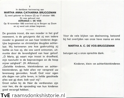 Martha Anna Catharina Bruggeman Adrianus J. de Vos