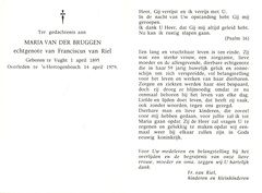 Maria van der Bruggen Franciscus van Riel