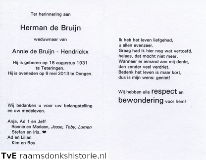 Herman de Bruijn Annie Hendrickx