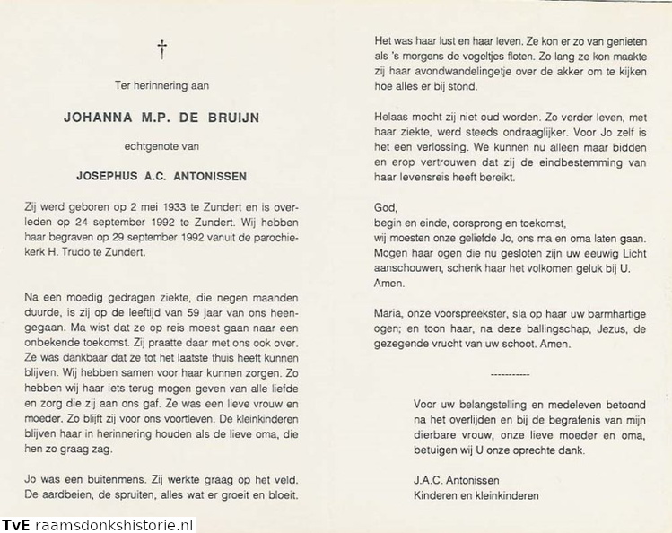 Johanna M.P. de Bruijn Josephus A.C. Antonissen