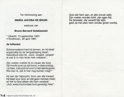 Maria Jacoba de Bruin Bruna Bernard Golebiewski