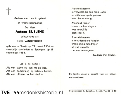 Antoon Buelens Hilda Vandevoort