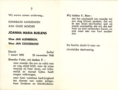 Joanna Maria Buelens Jan Alenbergh Jan Coosemans