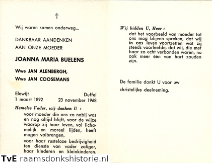 Joanna Maria Buelens Jan Alenbergh Jan Coosemans