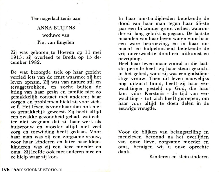 Anna Buijens Piet van Engelen