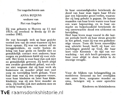 Anna Buijens Piet van Engelen