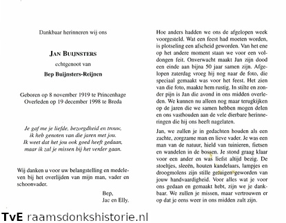 Jan Buijnsters Bep Reijnen