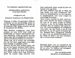 Wilhelmina Johanna van den Burg Johannes Stephanus van Beijsterveldt