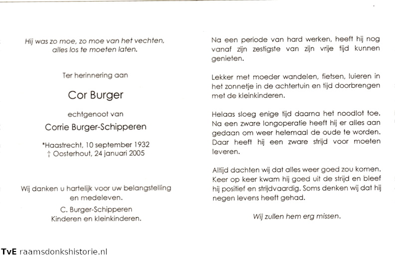 Cor Burger Corrie Schipperen