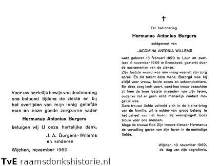 Hermanus Antonius Burgers Jacomina Antonia Willems