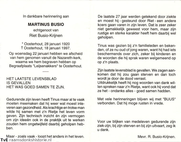 Martinus Busio Riet Krijnen