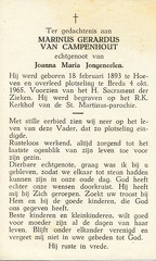 Marinus Gerardus van Campenhout Joanna Maria Jongeneelen