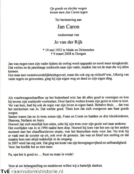 Jan Caron Jo van der Rijk
