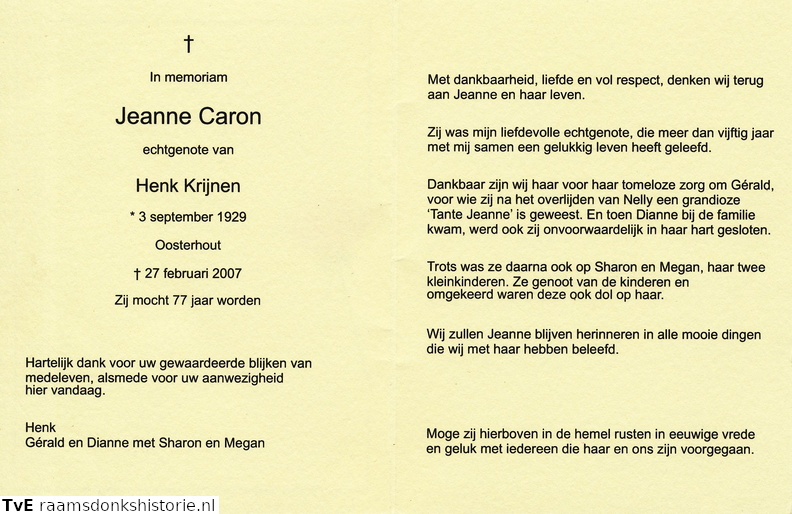 Jeanne Caron Henk Krijnen