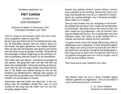 Piet Caron Cor Norbart