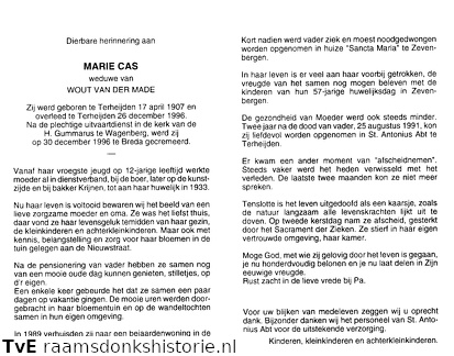Marie Cas Wout van der Made