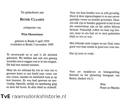 Betsie Claasen Wim Meeuwissen