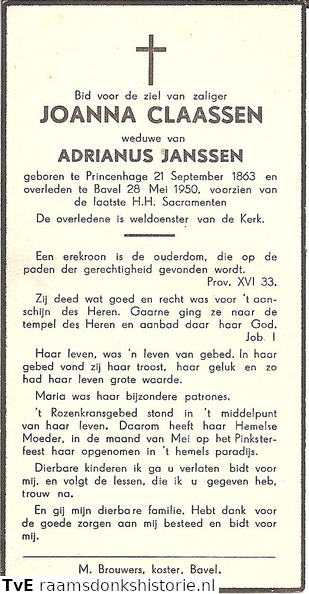 Joanna Claassen Adrianus Janssen