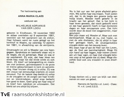 Anna Maria Claes Wilhelmus Adrianus van der Looij