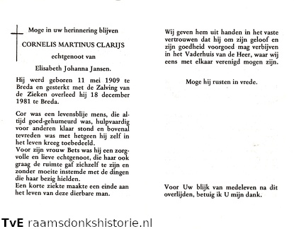 Cornelis Martinus Clarijs Elisabeth Johanna Jansen