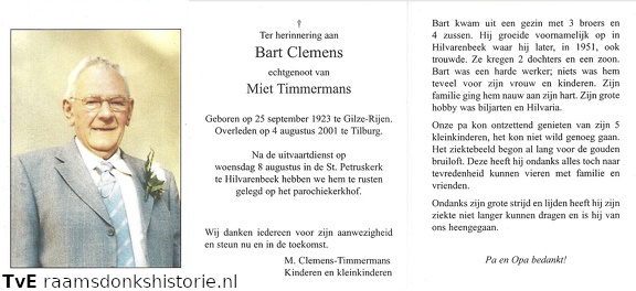 Bart Clemens Miet Timmermans