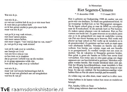 Riet Clemens Piet Segeren