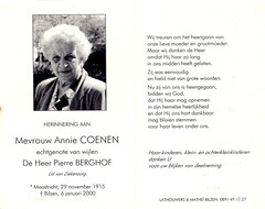 Annie Coenen Pierre Berghof
