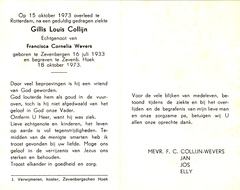 Gillis Louis Collijn Francisca Cornelia Wevers