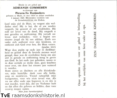 Adrianus Commeren Pieternella Raaijmakers