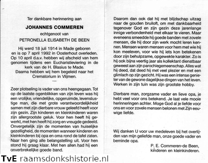 Johannes Commeren-Petroneela Elisabeth de Been