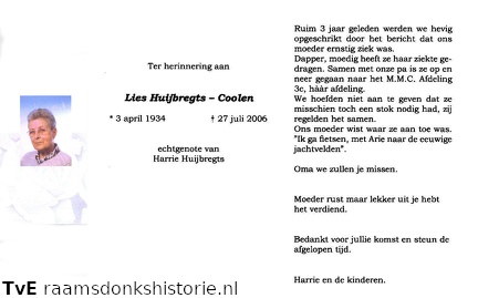 Lies Coolen Harrie Huijbregts