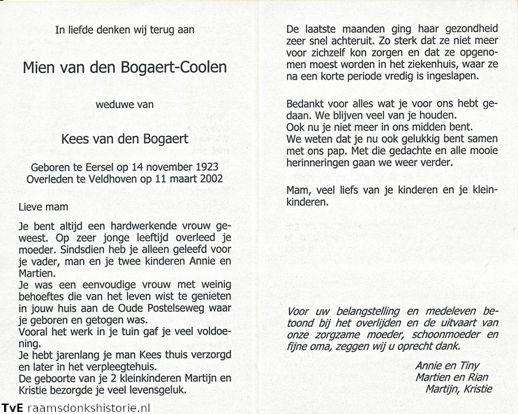 Mien Coolen Kees van den Bogaert