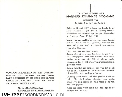 Marinus Johannes Coomans Maria Catharina Maas
