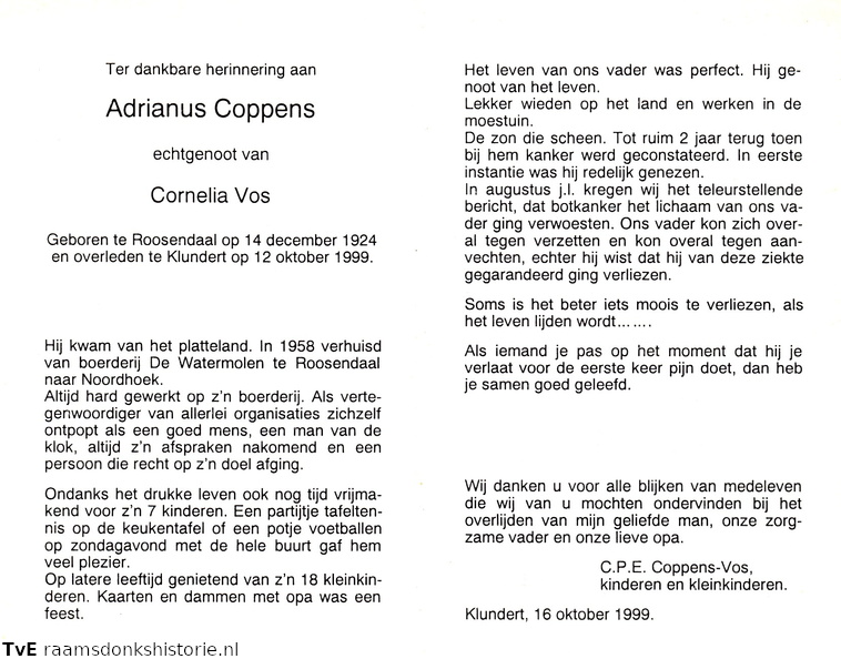 Adrianus Coppens Cornelia Vos