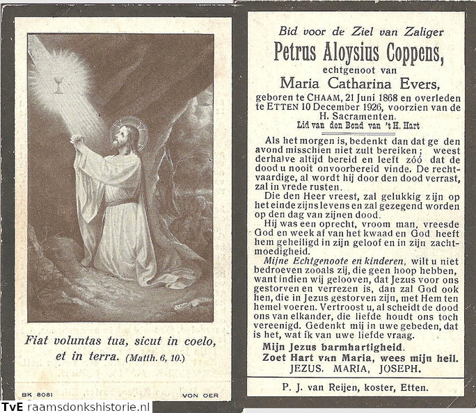 Petrus Aloysius Coppens Maria Catharina Evers