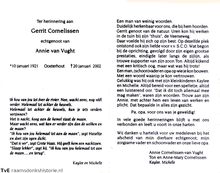 Gerrit Cornelissen Annie van Vught
