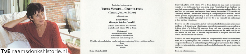Teresia Johanna Maria Cornelissen Francois Antoine Cornelis Wissel