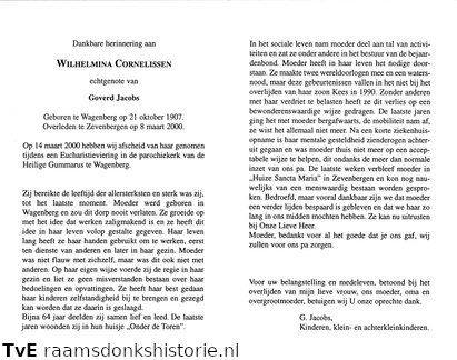 Wilhelmina Cornelissen Goverd Jacobs