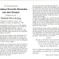 Govardinus Cornelis Gerardus van den Corput Elisabeth Maria de Jong